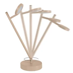 Näve Baladeuse-Lampe de table LED rechargeable LUPA 45cm aluminium Frosted Almonds plastique blanc LED variable capteur tactile hauteur 45cm