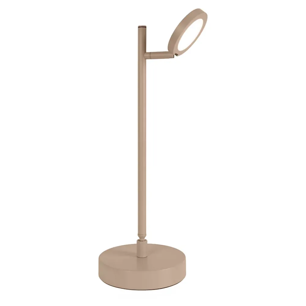 Näve Baladeuse-Lampe de table LED rechargeable LUPA 45cm aluminium Frosted Almonds plastique blanc LED variable capteur tactile hauteur 45cm