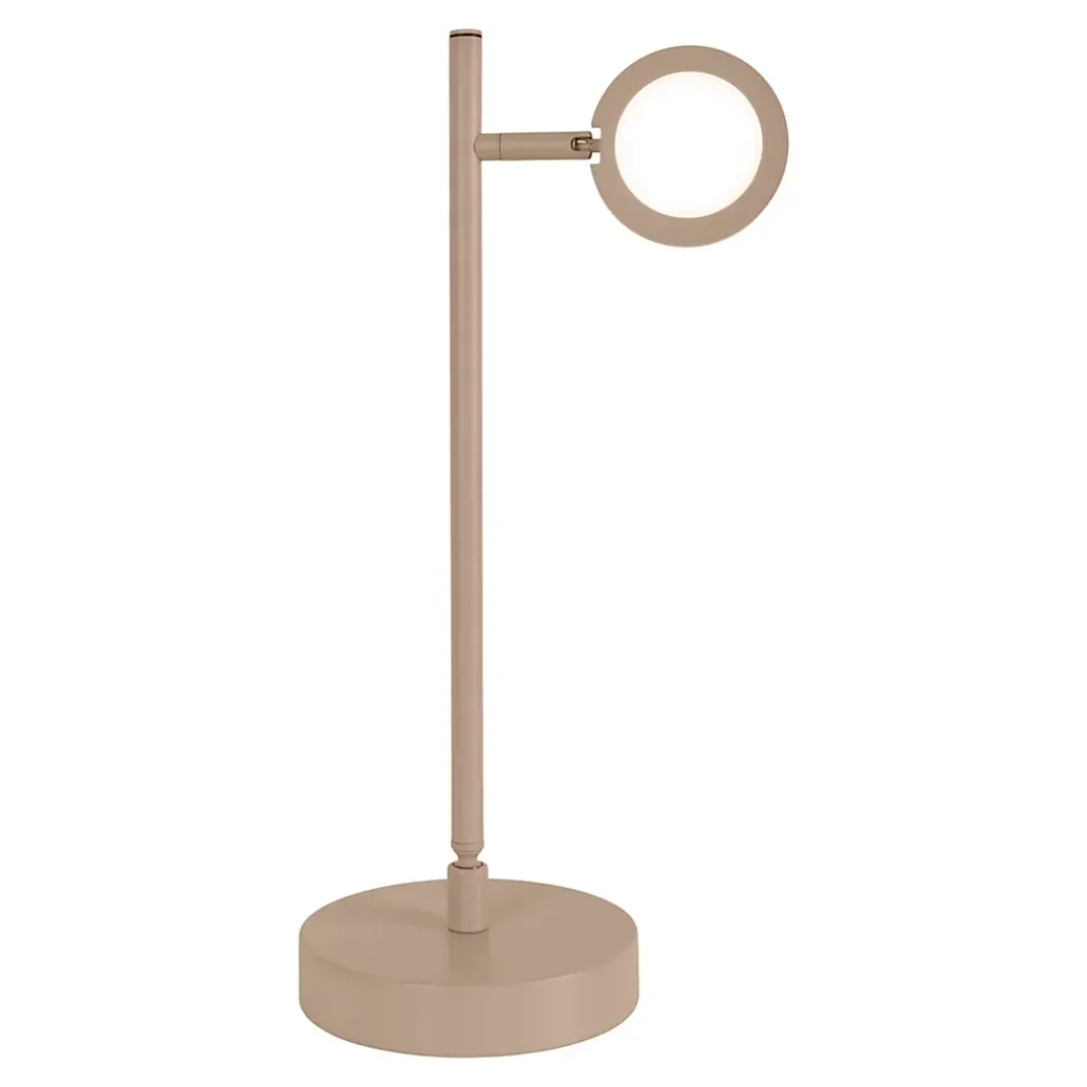 Näve Baladeuse-Lampe de table LED rechargeable LUPA 45cm aluminium Frosted Almonds plastique blanc LED variable capteur tactile hauteur 45cm