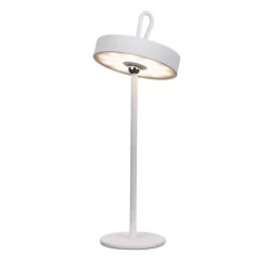 Näve Baladeuse-Lampe de table LED rechargeable magnétique 'ELLA' pour l'extérieur et l'intérieur, en métal et plastique blanc , hauteur 35 cm