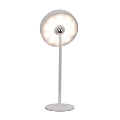 Näve Baladeuse-Lampe de table LED rechargeable magnétique 'ELLA' pour l'extérieur et l'intérieur, en métal et plastique blanc , hauteur 35 cm