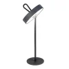 Näve Baladeuse-Lampe de table LED rechargeable magnétique 'ELLA' pour l'extérieur et l'intérieur, en métal et plastique gris, hauteur 35 cm