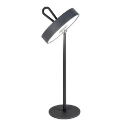 Näve Baladeuse-Lampe de table LED rechargeable magnétique 'ELLA' pour l'extérieur et l'intérieur, en métal et plastique gris, hauteur 35 cm
