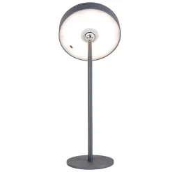 Näve Baladeuse-Lampe de table LED rechargeable magnétique 'ELLA' pour l'extérieur et l'intérieur, en métal et plastique gris, hauteur 35 cm