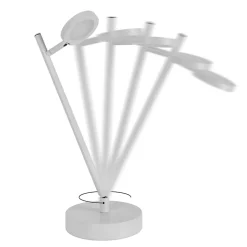Näve Lampe de table LED rechargeable LUPA 45cm aluminium blanc et plastique blanc LED intégrées intensité variable capteur tactile