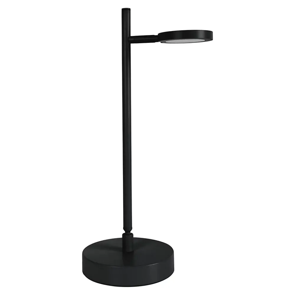 Näve Lampe de table LED rechargeable LUPA 45cm aluminium noir et plastique blanc LED intégrées intensité variable capteur tactile
