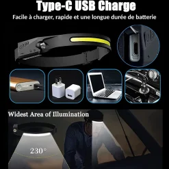 Fishtec Lampe frontale Ultraslim