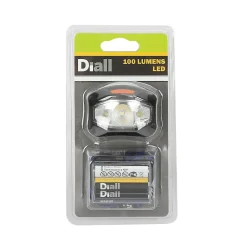Diall Lampe Frontale-Lampe frontale LED 95 lumens autonomie 10h fonctionne avec 3 piles AAA (LR03)