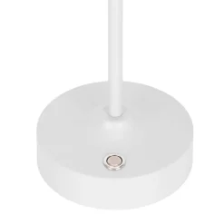 Näve Baladeuse-Lampe LED à accu/de table 'PINA' 30 cm de haut, en métal (blanc) et verre (blanc), LEDs intégrés, blanc chaud