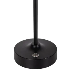 Näve Baladeuse-Lampe LED à accu/de table 'PINA' 30 cm de haut, en métal (noir) et verre (blanc), LEDs intégrés, blanc chaud