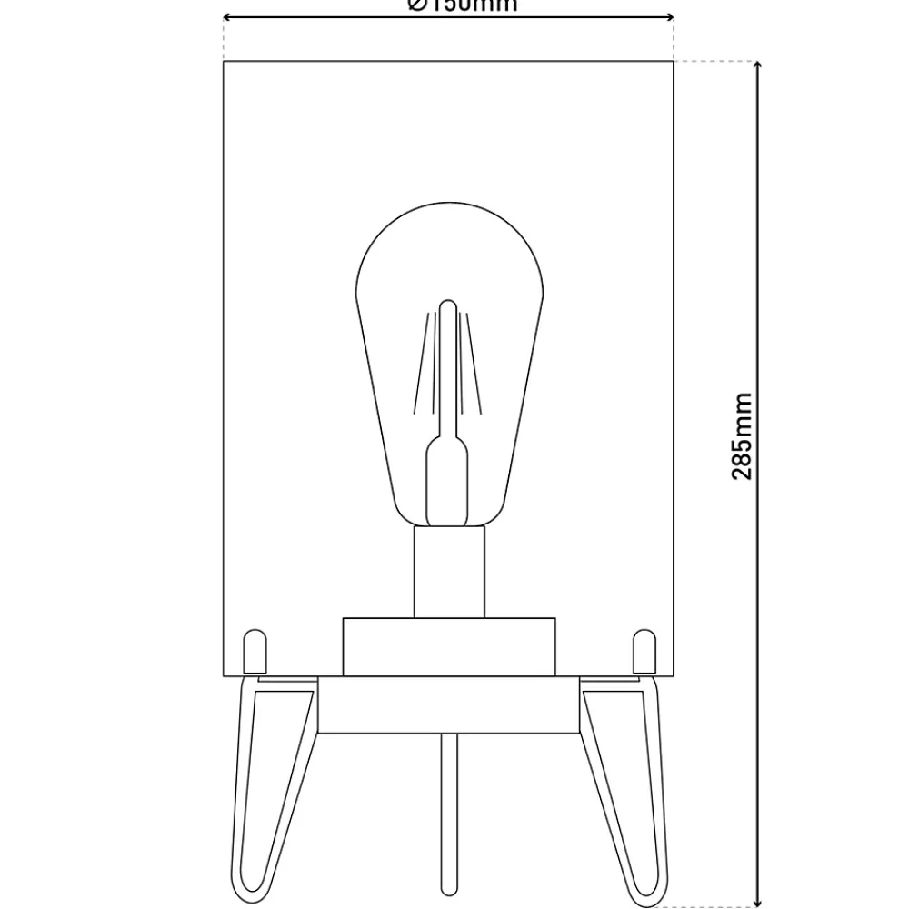Näve Lampe à piles 'LONNA' lampe de table pour l'extérieur, métal et verre, en noir, hauteur 28,5 cm