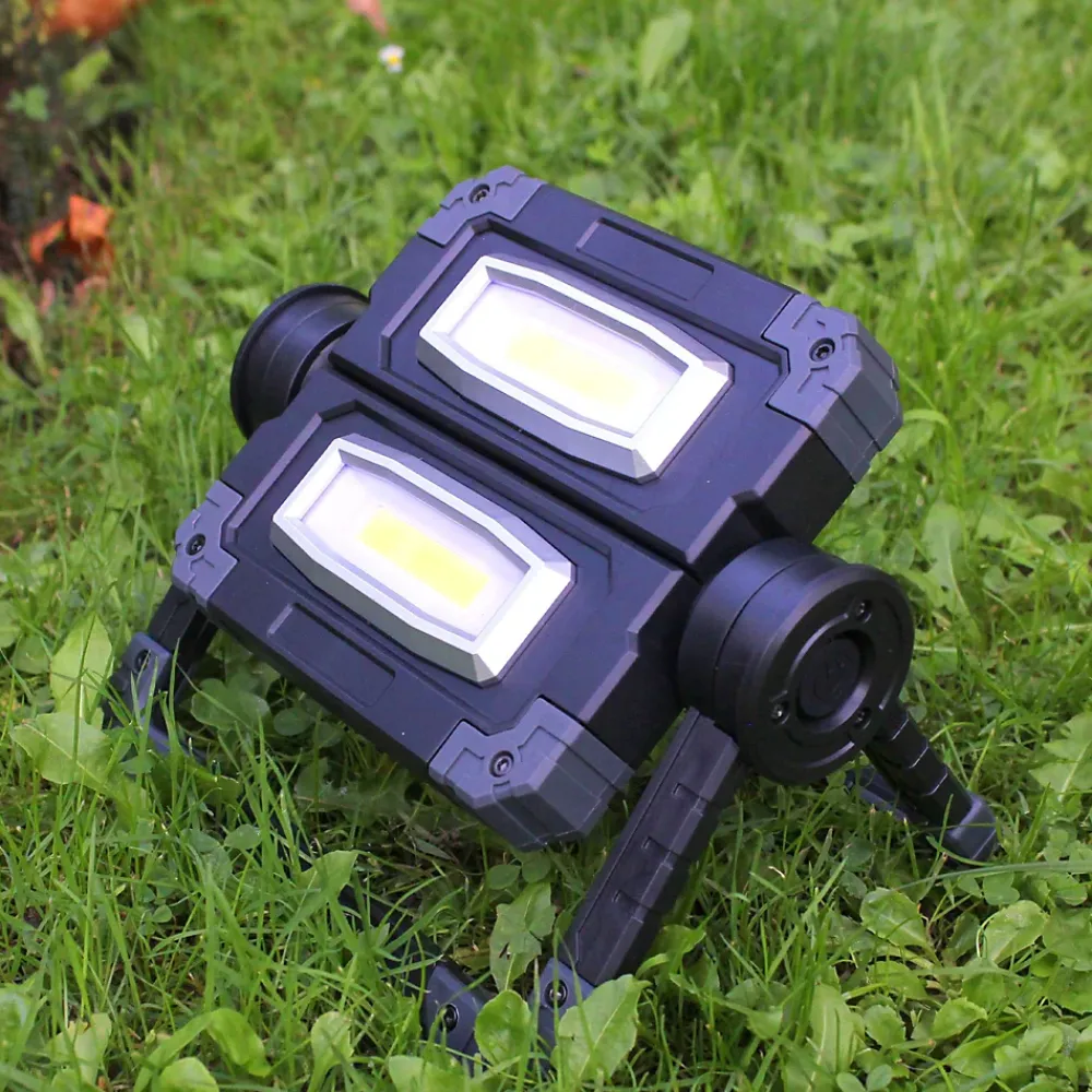 Fishtec Projecteur Et Lampe De Chantier-Lampe Projecteur Portable sans Fil LED Orientable 360