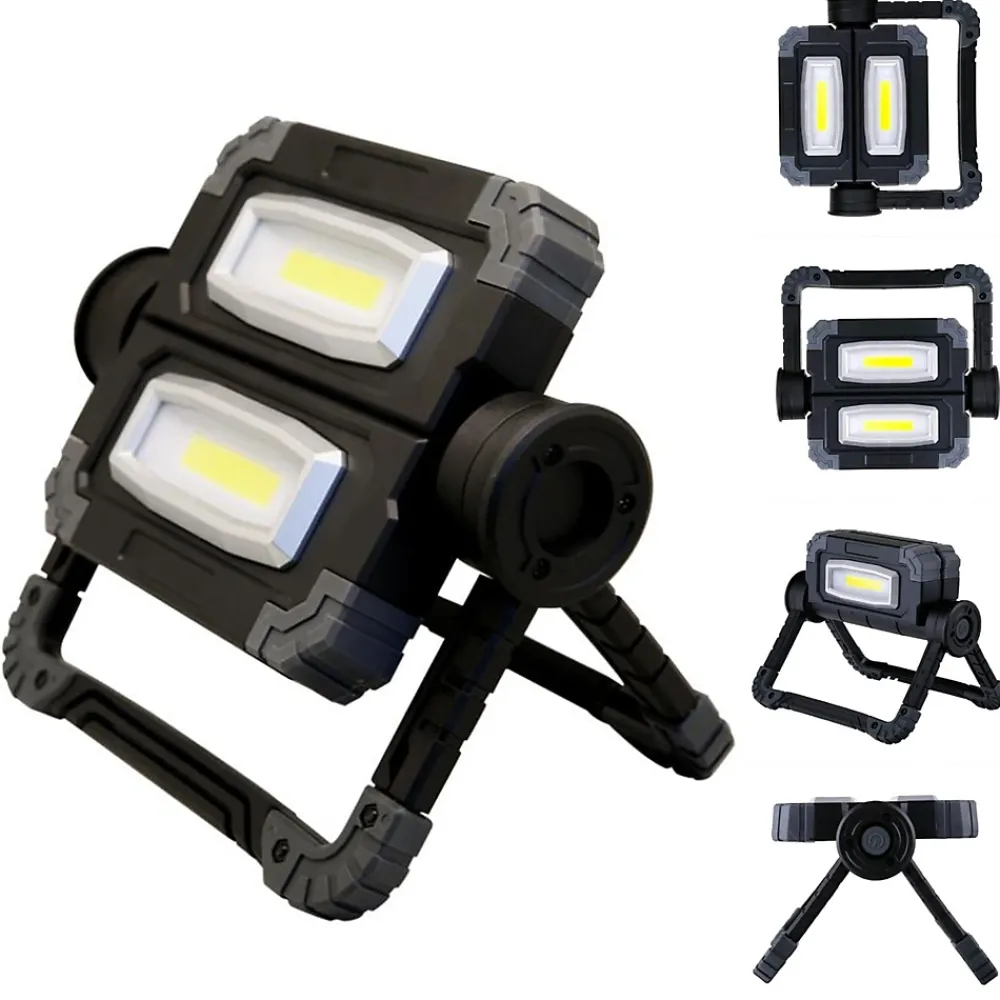 Fishtec Projecteur Et Lampe De Chantier-Lampe Projecteur Portable sans Fil LED Orientable 360