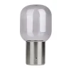 Näve Baladeuse-Lampe table accu ALBERO métal chromé verre LED fixes dimmable capteur tactile hauteur 25cm