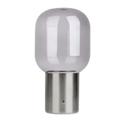 Näve Baladeuse-Lampe table accu ALBERO métal chromé verre LED fixes dimmable capteur tactile hauteur 25cm