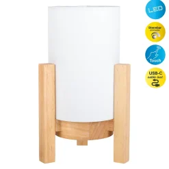 Näve Baladeuse-Lampe table accu MADITA H 25cm blanc naturel LED intégrée intensité variable capteur tactile
