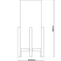 Näve Baladeuse-Lampe table accu MADITA H 48cm blanc naturel LED intégrée intensité variable capteur tactile