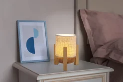 Näve Lampe table accu MADITA H 19cm blanc naturel LED intégrée intensité variable capteur tactile