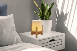 Näve Lampe table accu MADITA H 19cm blanc naturel LED intégrée intensité variable capteur tactile