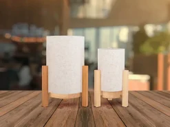 Näve Baladeuse-Lampe table accu MADITA H 25cm blanc naturel LED intégrée intensité variable capteur tactile
