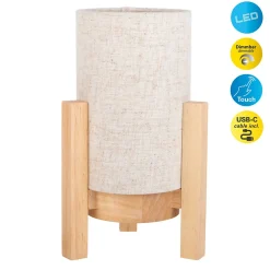 Näve Baladeuse-Lampe table accu MADITA H 25cm blanc naturel LED intégrée intensité variable capteur tactile
