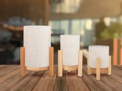 Näve Baladeuse-Lampe table accu MADITA H 25cm blanc naturel LED intégrée intensité variable capteur tactile