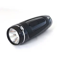 Inovalley Lampe-torche avec Enceinte intégrée 10W BT noire LightSound