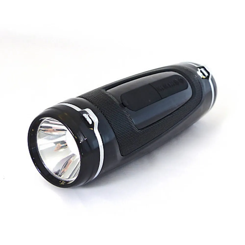 Inovalley Lampe-torche avec Enceinte intégrée 10W BT noire LightSound