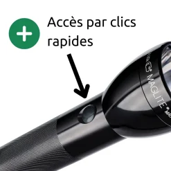 Maglite Lampe torche LED ML300L - IPX4 - 2 piles type D - 487 lumens - 23.1cm - Noir -