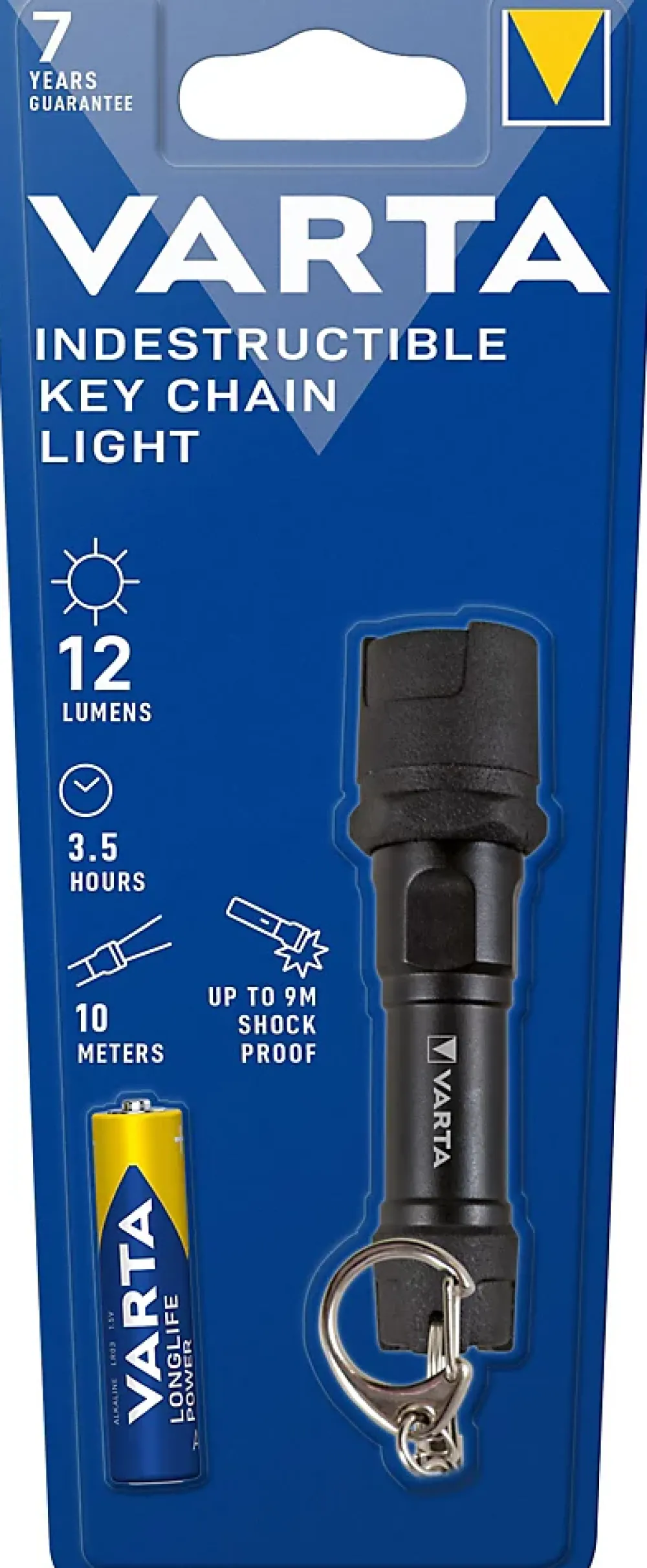 Varta Lampe Torche-Lampe torche porte-clé indestructible 12 lumens