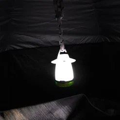 Diall Lampe Torche-Lanterne de camping LED 80 lumens autonomie 15h fonctionne avec 3 piles AA (LR6)