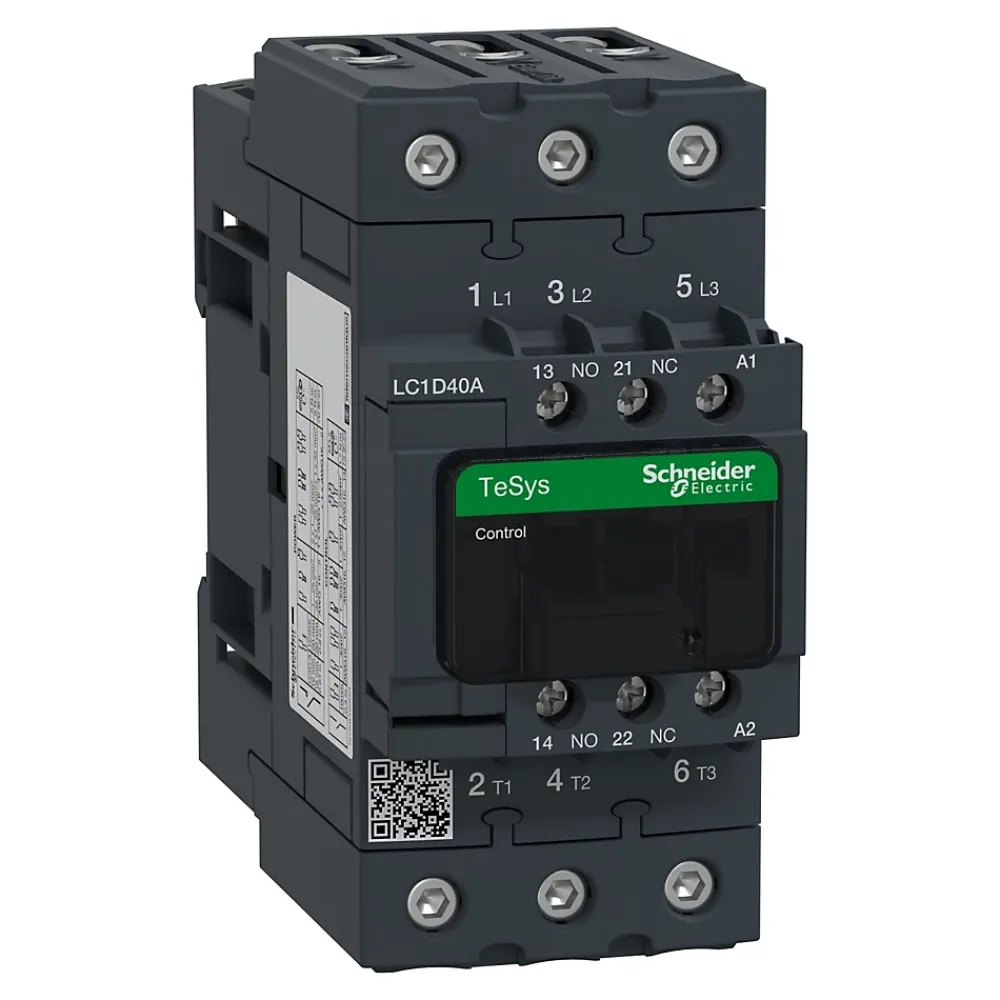 Schneider Electric Lc1d40ae7 Schneider - Contacteur Tripolaire - 3no - 40a - Bobine 48vca - Everlink Et Automatique