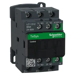 Schneider Electric Lc1d12bne Schneider - Contacteur Moteur Triphasé - 3no - 12a - Bobine 24 à 60vca-cc - étrier - Tesys Lc1d12