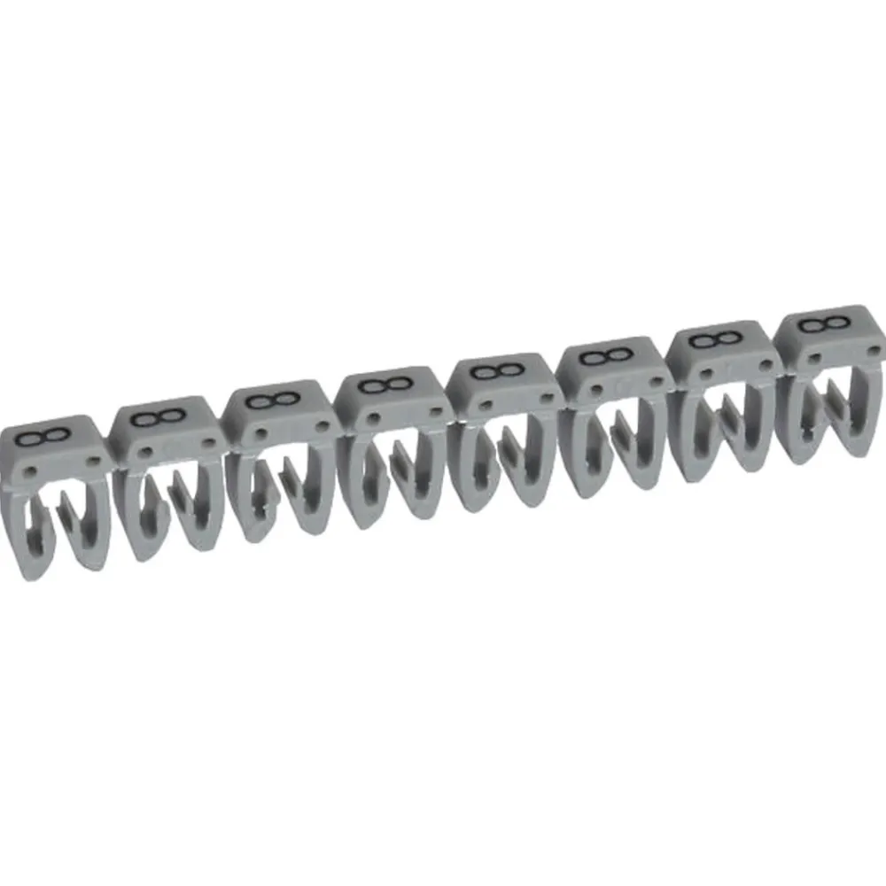 Legrand 038218 - Boite De 1200 Repères Cab 3 Pour Fils 0,5mm² à 1,5mm² - Marquage Chiffre 8 Gris