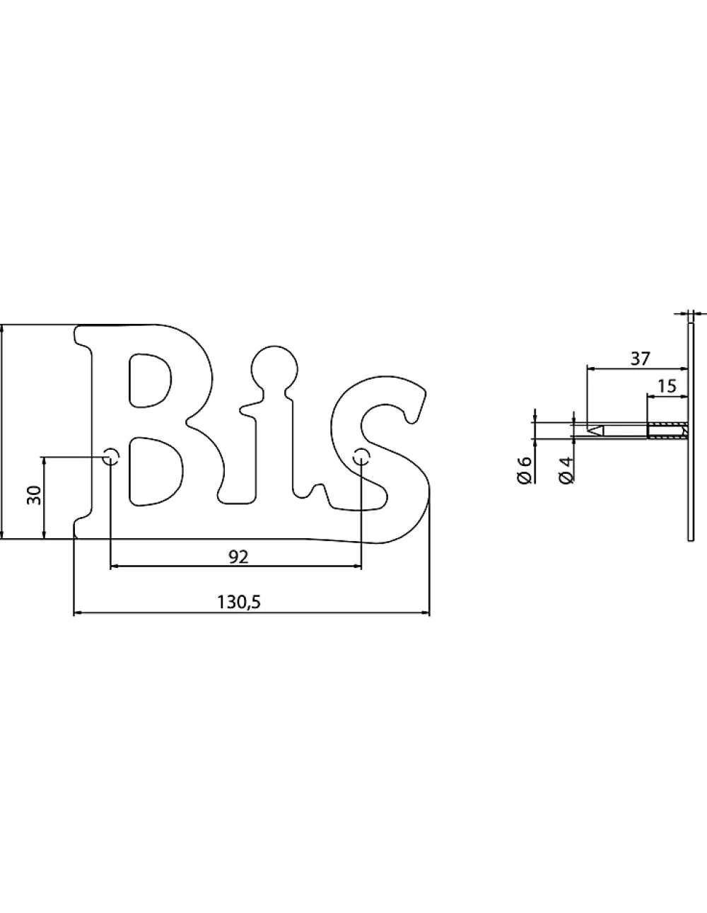 Thirard Chiffre Et Lettre Pour Maison-Lettre BIS inox H.76mm à visser -
