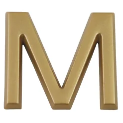 Chapuis Lettre de maison - marquage M - en PVC - couleur or - autocollant - hauteur 3,7 cm - LD37M