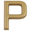 Chapuis Chiffre Et Lettre Pour Maison-Lettre de maison - marquage P - en PVC - couleur or - autocollant - hauteur 3,7 cm - LD37P