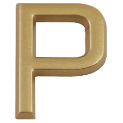 Chapuis Chiffre Et Lettre Pour Maison-Lettre de maison - marquage P - en PVC - couleur or - autocollant - hauteur 3,7 cm - LD37P