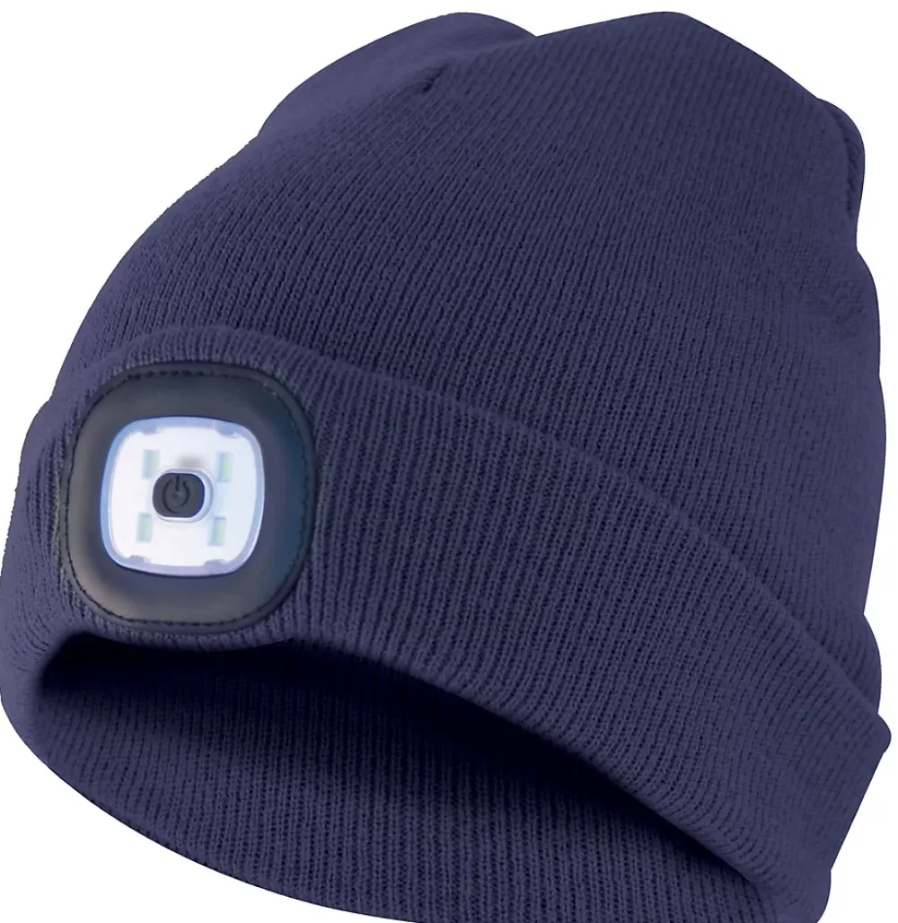 Velamp LIGHTHOUSE : Bonnet avec frontale LED rechargeable. Bleu