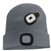 Velamp LIGHTHOUSE : Bonnet avec frontale LED rechargeable. Gris foncé