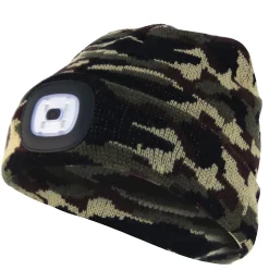 Velamp LIGHTHOUSE : Bonnet avec frontale LED rechargeable. Camouflage