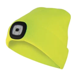 Velamp LIGHTHOUSE : Bonnet avec frontale LED rechargeable. Jaune fluo