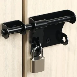 Deko Loquet, Targette Et Moraillon De Porte-Loquet de porte extérieur, loquet de porte extérieur en acier inoxydable, noir