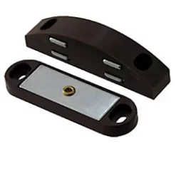 Diall Loquetaux-Loqueteau de meuble aimanté vendu par 2 coloris marron entraxe 45 mm