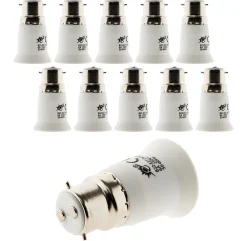 Zenitech Douille Électrique-Lot de 10 adaptateurs de douille B22/E27 -