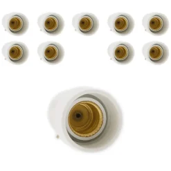 Zenitech Lot de 10 adaptateurs douille B22/E14 -
