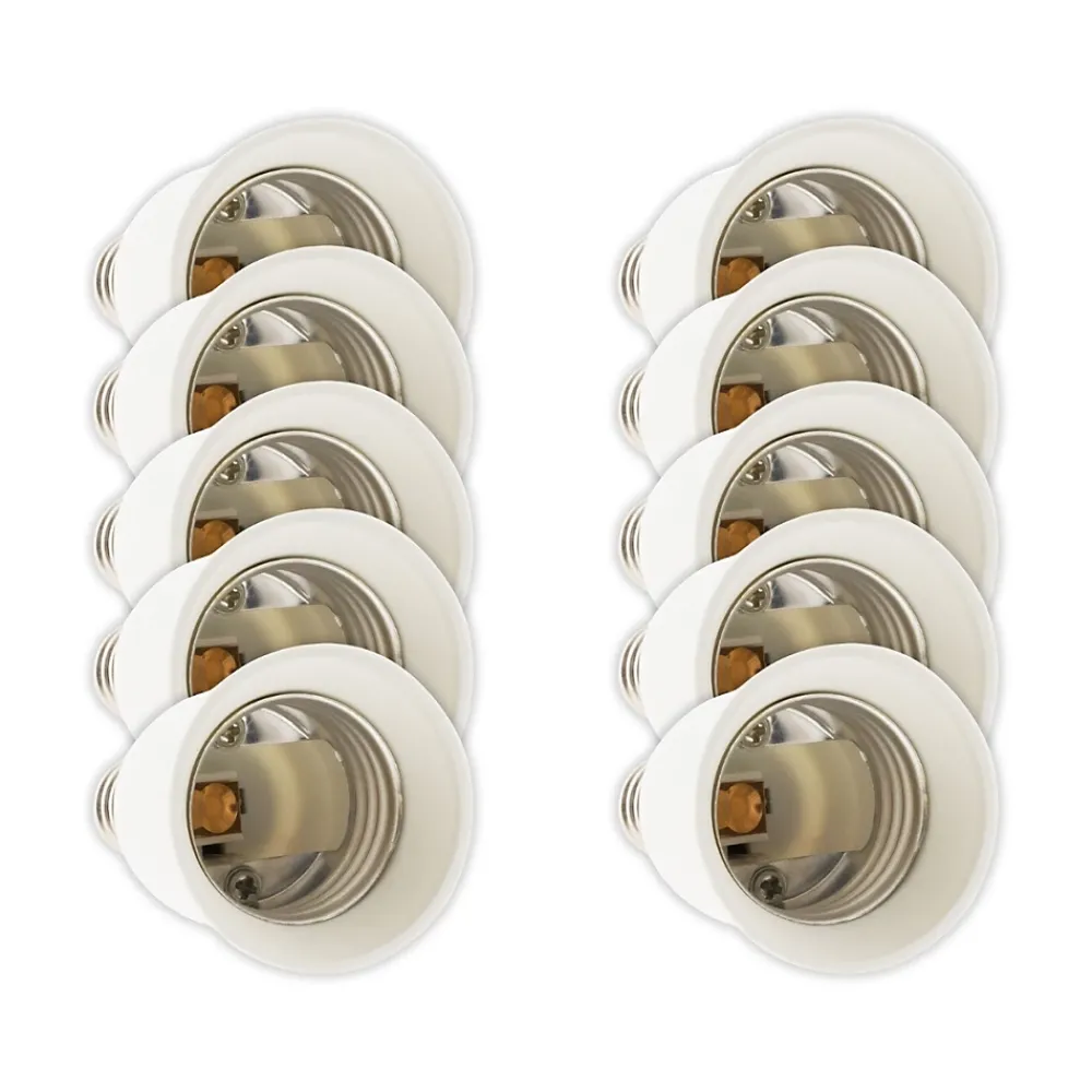 Zenitech Douille Électrique-Lot de 10 adaptateurs douille E14/E27 -
