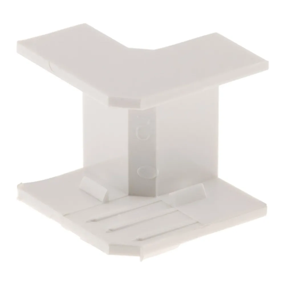 Zenitech Moulure, Goulotte Et Plinthe-Lot de 2 angles intérieurs 20 x 10mm - Blanc -