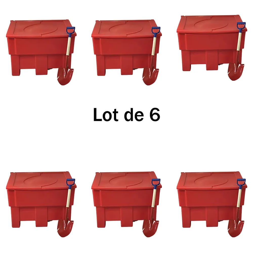 Plast'Up Rotomoulage Lot de 6 bacs à sable 300l+ pelle