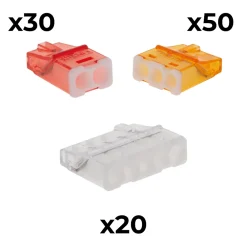 BLM Accessoire De Raccordement-Lot de 100 bornes 2/3/5 entrées - mini connex -